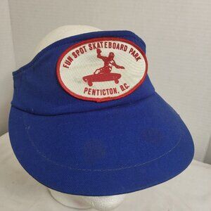 FUN SPOT Skateboard Park Hat Snapback Vintage 80s Cap Visor blue made in Canada
